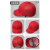轻便型防撞透气高强度材质工厂车间工作帽棒球鸭舌帽定制 大红网格安全帽