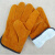 工匠手 二层牛皮焊接焊工耐用隔热劳保防护手套不加棉款 黄色 
