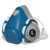 海固HG-600半面罩防毒面具防毒防尘半面罩（不含滤毒盒） 宝蓝灰 通用型1个装