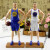 古仕龙NBA篮球球星模型手办摆件男友生日礼物库里科比球员人偶公仔摆设 库里30号蓝色1747小号（12*6*26c