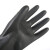 冰禹 工业黑色橡胶手套 耐油防水防滑作业劳保手套 55cm(10双)BYly-188