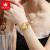 欧利时（OLEVS）瑞士认证品牌手表女机械表全自动夜光防水女士手表中老年人手表女 欧利时-6666-钢带全金色女
