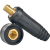 电焊机铜DKJ10-25焊把线快速插头插座接头公母欧式快插全套配件 50-70一套(插头+插座)(黑色)
