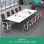穆运 会议桌长方形圆角会议室洽谈桌白色简约现代多人位办公桌 不含椅1.6*0.8M（送货上门） 不含椅3*1.2M