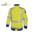 代尔塔 404011 荧光可视工作服防寒大衣款黄色+藏青色XL码1件装