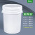 化科 实验室用塑料化工桶 密封桶带盖 50L白色PP螺旋桶，2个