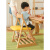 faroro学习椅可调节儿童学习椅实木座椅家用宝宝餐.椅可升降 学习椅F04【黄】