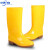雨鞋男短筒雨靴加棉防滑防水鞋中筒高筒白色卫生工作胶鞋水靴  B 短筒黄色
