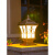 集客家 太阳能柱头灯室外庭院围墙灯大门柱子户外防水别墅门墩墙头灯 接电款 40cm(古铜色)送LED灯泡