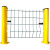 扑哩扑剌钢丝网护栏网桃型柱小区别墅围栏车间隔离养殖围网道路防护网 0.6米高，2.5米宽 绿色