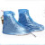 升级防滑加厚款百搭防水鞋套户外旅游防雨鞋套男女学生雨靴套 蓝色 L码38-39码