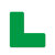 昊鹰 6S四角定位贴 管理定位贴纸桌面定置标签标识直角T型L型十字 型标志贴3*1cm 绿色L型 100个 