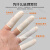 指套护指干活硅胶一次性手指头套加厚麻点防滑耐磨大拇指防痛防护手套 橙色加厚款100只S（小码）