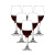 乐美雅红酒杯玻璃杯欧式高脚杯创意葡萄酒杯喝酒杯子酒具套装家用 【乐美雅】晨露红酒杯250ML(5800)*6只