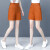 DAFY品牌白色西装短裤女小个子新款夏季薄款高腰宽松阔腿休闲五分裤子 红色 L