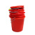 塑料红桶水桶泡脚洗车桶脸盆茶渣桶大容量喜结婚带盖手提加厚 客松桶(有盖)