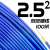 祥利恒国标阻燃BVV1 1.5 2.5 4 6平方单股铜芯双皮家装电线 双皮硬线 2.5平方 100米 蓝色