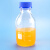 冰禹 BY-2464 蓝盖试剂瓶透明 丝口玻璃瓶 螺纹口带刻度 高硼硅500ml