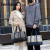 Catei Karrui男士旅行包手提出差短途轻奢时尚潮大容量行李袋编织单肩斜挎包女 灰色 23L