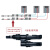 MC4光伏连接器Y型1000V30A2/3通太阳能光伏板T型并联接头汇流组件 T型3并1连接器