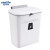 金诗洛 K5101 壁挂式滑盖垃圾桶 免打孔收纳桶橱柜门悬挂拉圾筒 白色9L有盖