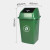 户外大号垃圾桶环卫带盖厨房酒店塑料教室学校宿舍卫生间长方形摇 F3正方形桶100L(绿色)带盖