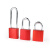 百舸 工业铝制安全LOTO上牌挂锁能量隔离红色金属门锁防KD-ALP25-红色