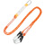COFLYEE 供应双绳双大钩带缓冲安全绳丙纶织制安全绳安全带连接绳 双绳带缓冲1.8米
