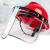 PVC防护面罩防护面具配帽防飞溅电焊面罩防粉尘劳保打磨面屏 单独透明PVC面屏6张