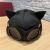 潮梦城10个月到18岁夏防晒帽子卡通墨镜飞行员眼镜帽子猫耳朵眼镜棒球帽 光版棒球帽 黑色 9到15岁 54到56厘米
