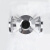 航典不锈钢玻璃水流指示器衬氟管道法兰管道直通视镜四通型视 DN15
