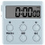 鹿色充电计时器定时器厨房儿童学生自律学习时间管理磁吸两用闹钟骄鹿 升级-电池款计时器-蓝色