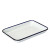 搪瓷方盘白色调色盘化工瓷盘30x40长方形消毒盘子化学实验室托盘 20*30【带盖方盘】