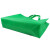 海斯迪克 HKL-49 无纺布购物手提袋 广告礼品袋 绿色 35*41*12  立体竖款(10个)