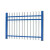 希万辉 锌钢围墙护栏铁艺栅栏隔离防护栏B 蓝白色1.8高2横杠3米长普通款