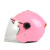 朋安 电动车头盔 电瓶车安全帽 四季款保暖安全防护头盔半盔 带尾灯 粉色