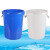 康丽雅 K-0305 大号圆形塑料水桶 物业储水桶工业收纳桶清洁桶垃圾桶 50L带盖白色