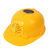 德威狮遮阳帽带风扇安全头帽可充电太阳能工地防晒神器夏季透气空调头盔 风扇帽蓝色