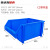 英达斯贝克 货架斜口分类零件盒组合式物料盒元件盒塑料盒螺丝盒工具箱收纳盒 C2#零件盒蓝 500*385*245mm