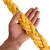 京采无忧 50mm（1米价格)黄色 船用缆绳 抛缆绳尼龙绳复合股八股粗绳子