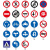 康迪普 道路交通指示牌40*40cm警示标志牌交通标示停车反光标识圆形警示牌 限高2.2m（可定制其他内容）