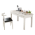 当当郎 电脑桌台式家用实木书桌写字台中学生学习书房卧室现代简约桌子 书桌+椅子[白色] 0.8*0.55米单抽屉