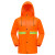 海斯迪克 环卫雨衣橘红色分体雨衣雨裤套装 安全警示道路施工反光雨衣HKsq-341 单杠橘色 2XL 