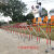 京信工不锈钢拱门收缩围栏可移动折叠栅栏幼儿园围挡临时警戒隔离防护栏 高1.1米长3米 红色
