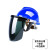 电焊面罩安全帽式支架面屏防护冲击头戴式焊帽工专用烧氩弧焊接 蓝色安全帽+支架+灰屏