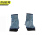 京洲实邦 蓝色短款系带护脚 电焊护脚套护腿焊接防护用品 JZSB-9092XJ