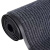 兰诗（LAUTEE）WSD0009 条纹防滑地垫吸水蹭土脚垫室外地毯 灰色 宽1.8米*长15米整卷