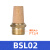 电磁阀气动消音器BSL02铜质消声滤芯过滤器气动接头 BSL-02