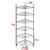放洗脸盆的架子三角形卫生间不锈钢盆架落地式置地厨房用多层架 六层(底层加高)