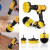 电钻清洁刷头家用抛光打磨地板瓷砖电动圆盘清洗厨房卫浴球头刷子 黄色四件套